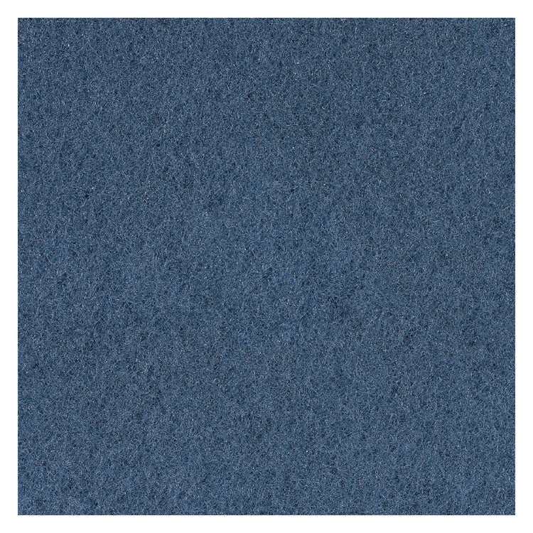 Scrubbing Floor Pads, 17" Diameter, Blue, 5/carton