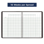 Undated Class Record Book, Nine To 10 Week Term: Two-Page Spread (35 Students), 10.88 X 8.25, Black Cover