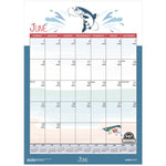 Academic Year Recycled Seasonal Wall Calendar, Illustrated Seasons Artwork, 12 x 16.5, 12-Month (July to June): 2025 to 2026