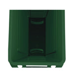 Slim Jim Plastic Recycling Container with Venting Channels, 23 gal, Plastic, Green