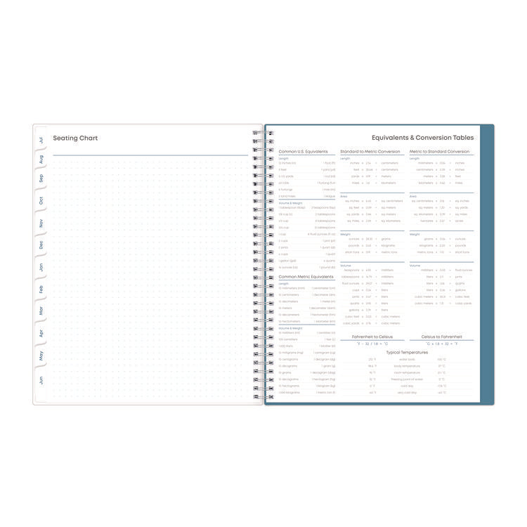 Ditsy Dapple Light CYO Cover Weekly/Monthly Lesson Planner, 2025-2026, Nine Classes, Multicolor Cover, (70) 11 x 8.5 Pages
