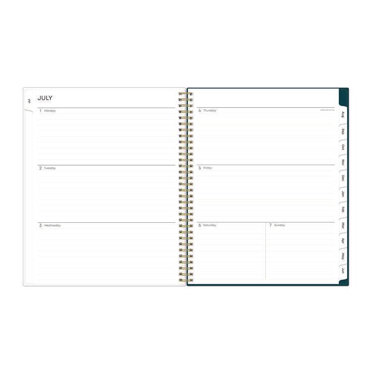 Greta Academic Year Weekly/Monthly Planner, Floral Artwork, 11.5 x 8, Green Cover, 12-Month (July-June): 2025 to 2026