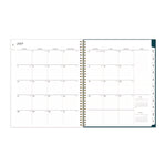 Greta Academic Year Weekly/Monthly Planner, Floral Artwork, 11.5 x 8, Green Cover, 12-Month (July-June): 2025 to 2026