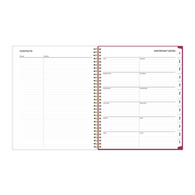 Mahalo Academic Year Create-Your-Own Cover Weekly/Monthly Planner, Floral Artwork, 11 x 8.5, 12-Month (July-June): 2025-2026