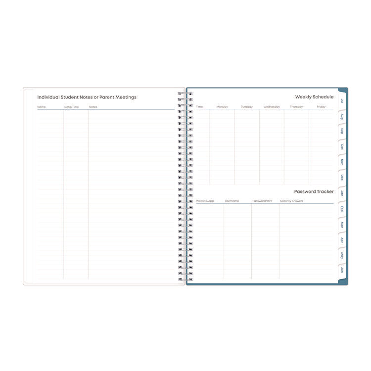 Teacher Dots CYO Cover Weekly/Monthly Lesson Planner, 2025 to 2026, Nine Classes, Multicolor Cover, (70) 11 x 8.5 Pages