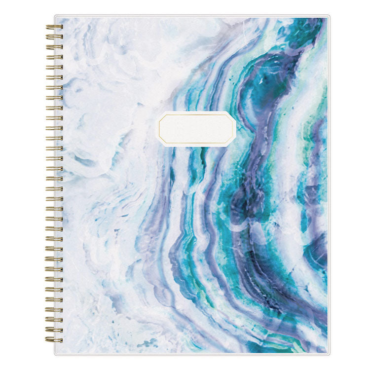 Gemma Academic Year Weekly/Monthly Planner, Geode Artwork, 11 x 8.5, Blue/Purple Cover, 12-Month (July to June): 2025 to 2026