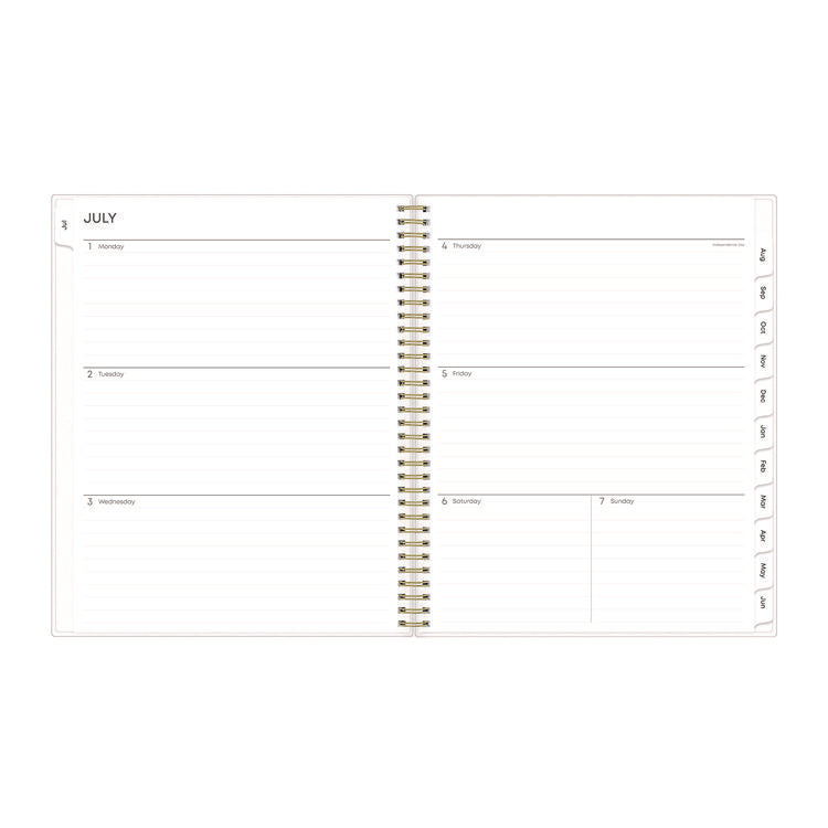 Gemma Academic Year Weekly/Monthly Planner, Geode Artwork, 11 x 8.5, Blue/Purple Cover, 12-Month (July to June): 2025 to 2026