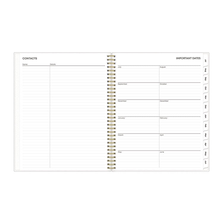 Gemma Academic Year Weekly/Monthly Planner, Geode Artwork, 11 x 8.5, Blue/Purple Cover, 12-Month (July to June): 2025 to 2026