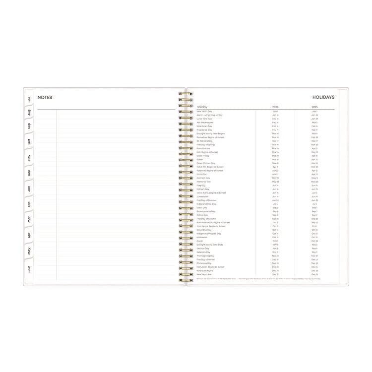 Gemma Academic Year Weekly/Monthly Planner, Geode Artwork, 11 x 8.5, Blue/Purple Cover, 12-Month (July to June): 2025 to 2026