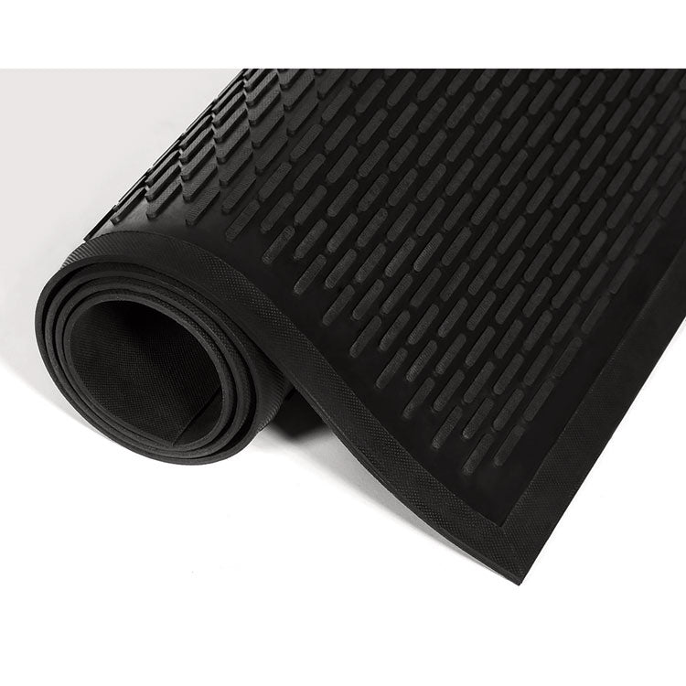 Crown-Tred Indoor/outdoor Scraper Mat, Rubber, 43.75 X 66.75, Black
