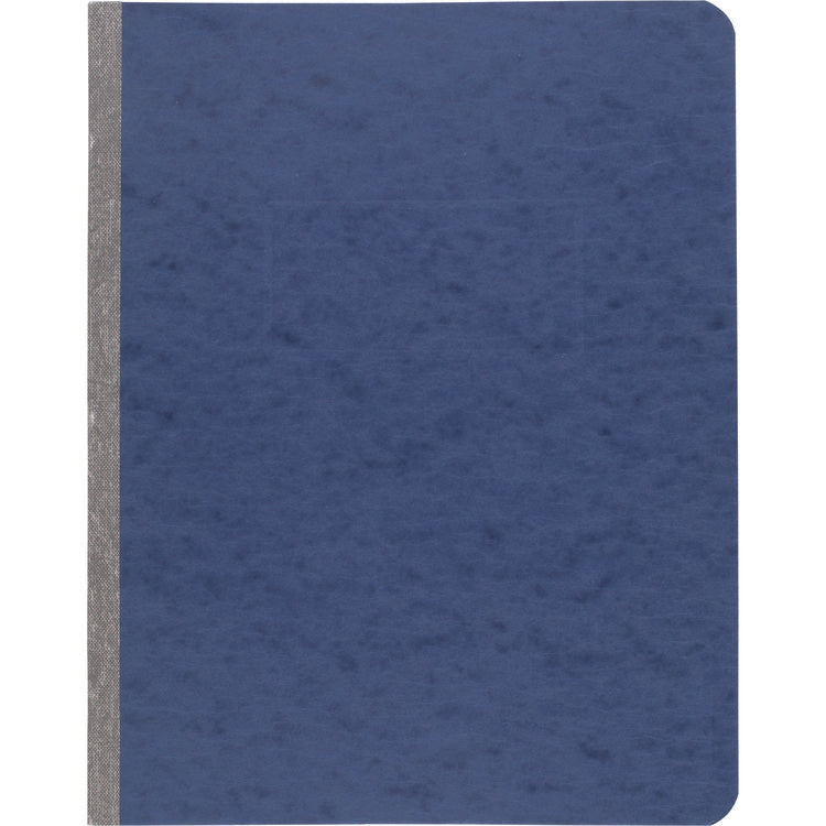 Pressboard Report Cover With Tyvek Reinforced Hinge, Two-Piece Prong Fastener, 3" Capacity, 8.5 X 11, Dark Blue/dark Blue