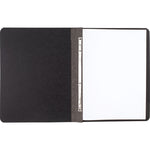 Pressboard Report Cover With Tyvek Reinforced Hinge, Two-Piece Prong Fastener, 3" Capacity, 8.5 X 11, Black/black