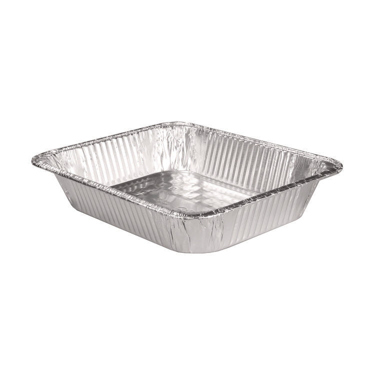 Aluminum Steam Table Pans, Half-Size Deep, 2.56" Deep, 10.38 x 12.75, 100/Carton