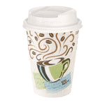 Smart Top Reclosable Lids for Hot Cups, Fits 10 oz to 20 oz Hot Cups, Plastic, White, 1,000/Carton