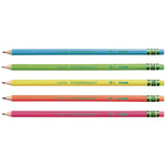 Pre-Sharpened Pencil, 2.2 mm, HB (#2), Black Lead, Neon Assorted Barrel Colors, 18/Pack