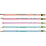 Pre-Sharpened Pencil, 2.2 mm, HB (#2), Black Lead, Pastel Assorted Barrel, 18/Pack