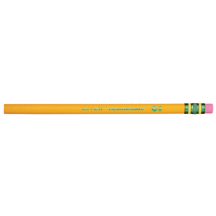 My First Woodcase Pencil with Eraser, 3.6 mm, HB (#2), Black Lead, Yellow Barrel, 36/Pack