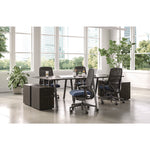 Nucleus Series Recharge Task Chair, Up to 300lb, 16.63" to 21.13" Seat Ht, Navy Seat, Black Back/Base