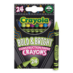 Bold and Bright Construction Paper Crayons, Assorted Colors, 24/Box