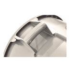 Vented Round Brute Container, 10 gal, Plastic, White