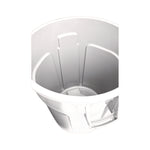 Vented Round Brute Container, 20 gal, Plastic, White