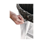 Vented Round Brute Container, 32 gal, Plastic, White