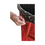 Vented Round Brute Container, 32 gal, Plastic, Red