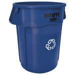 Brute Recycling Container, 44 gal, Polyethylene, Blue