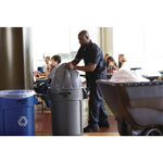 Brute Recycling Container, 32 gal, Polyethylene, Blue