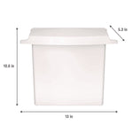 Sanitary Napkin Receptacle with Rigid Liner, Plastic, White