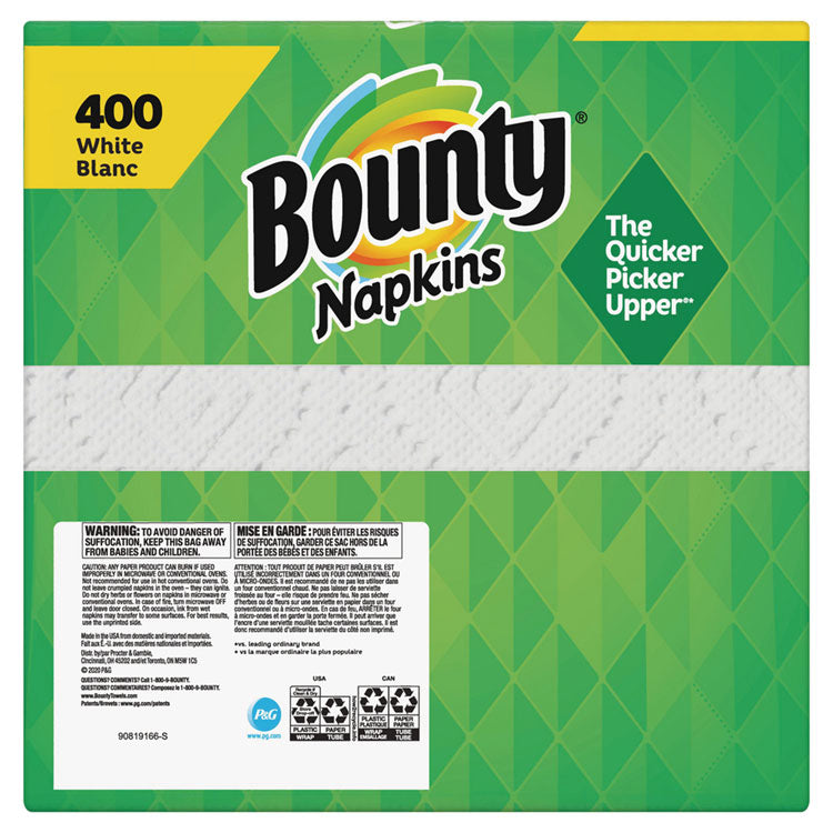 Quilted Napkins, 2-Ply, 12.1 x 12, White, 400/Pack, 4 Packs/Carton