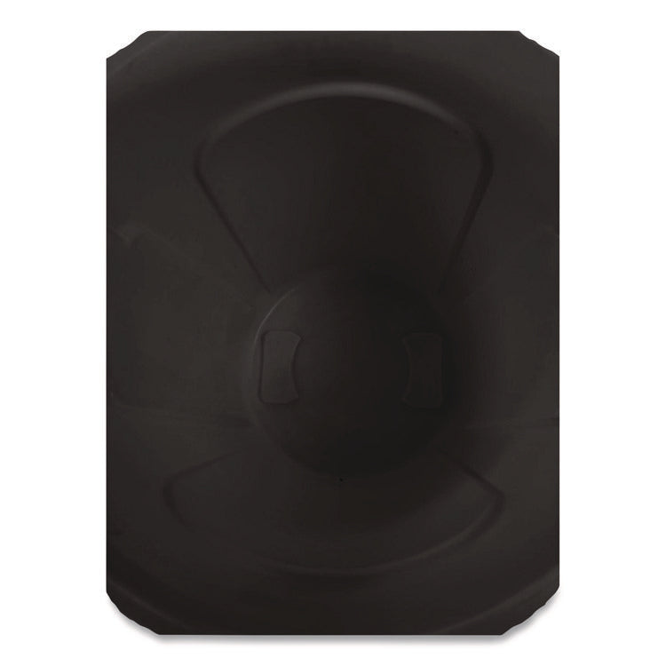 Vented Round Brute Container, 44 gal, Plastic, Black