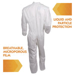 A30 Breathable Splash and Particle Protection Coveralls, 3X-Large, White, 21/Carton