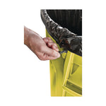 Vented Round Brute Container, 44 gal, Plastic, Yellow