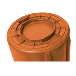Brute Round Container, 44 gal, Plastic, Orange