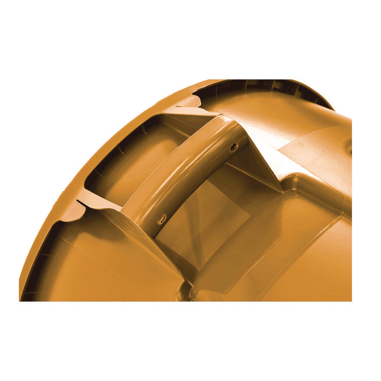 Brute Round Container, 44 gal, Plastic, Orange