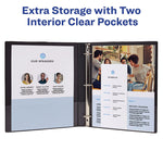 Showcase Economy View Binders with Slant Rings, 3 Rings, 0.5" Capacity, 11 x 8.5, Black