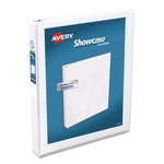 Showcase Economy View Binders with Slant Rings, 3 Rings, 1" Capacity, 11 x 8.5, White