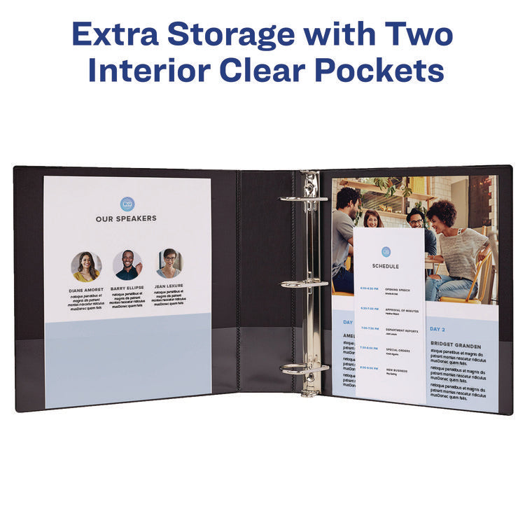 Showcase Economy View Binders with Slant Rings, 3 Rings, 2" Capacity, 11 x 8.5, White