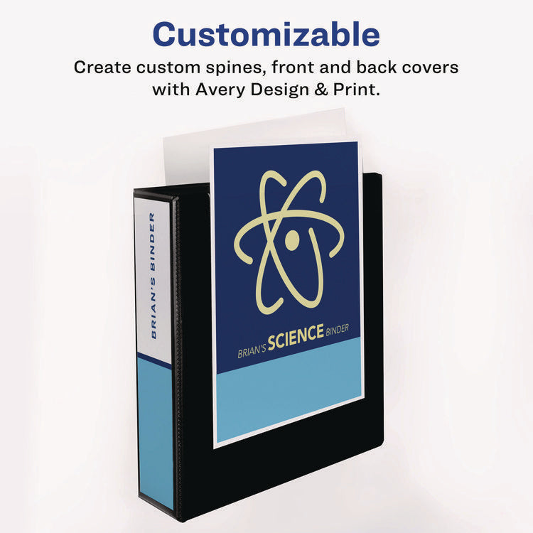 Showcase Economy View Binders with Slant Rings, 3 Rings, 2" Capacity, 11 x 8.5, White