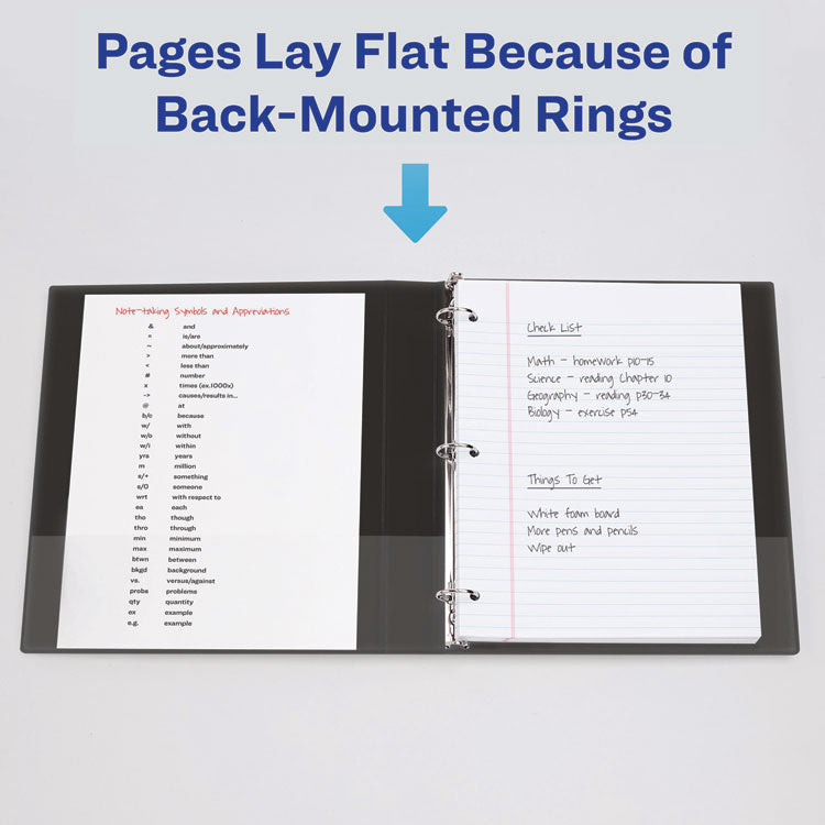 Showcase Economy View Binders with Slant Rings, 3 Rings, 3" Capacity, 11 x 8.5, Black