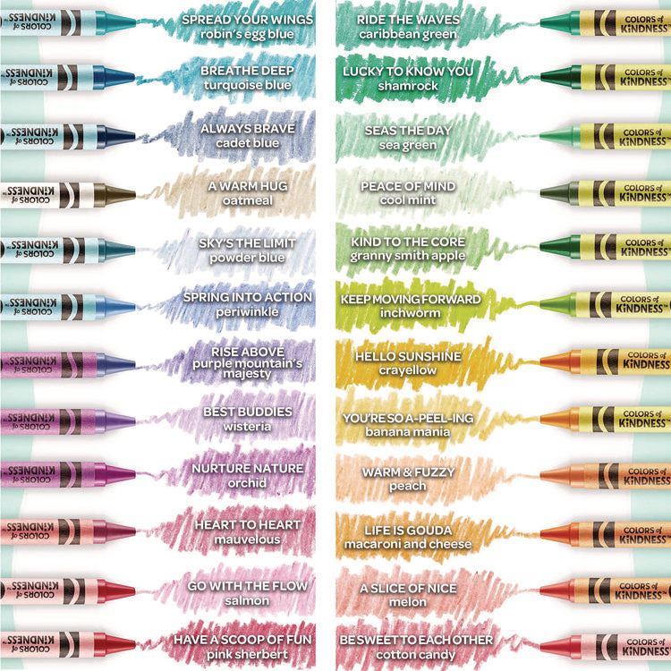 Colors of Kindness Crayons, Assorted, 24/Pack