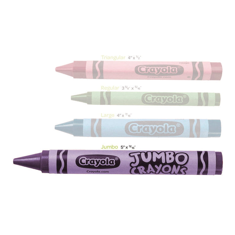 Jumbo Crayons, Assorted Colors, 8/Box