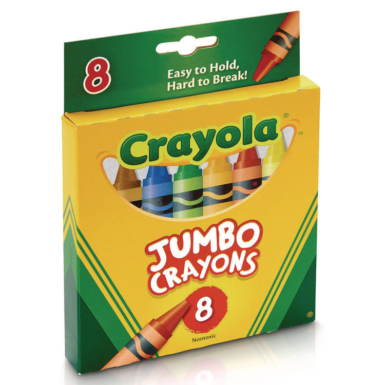 Jumbo Crayons, Assorted Colors, 8/Box
