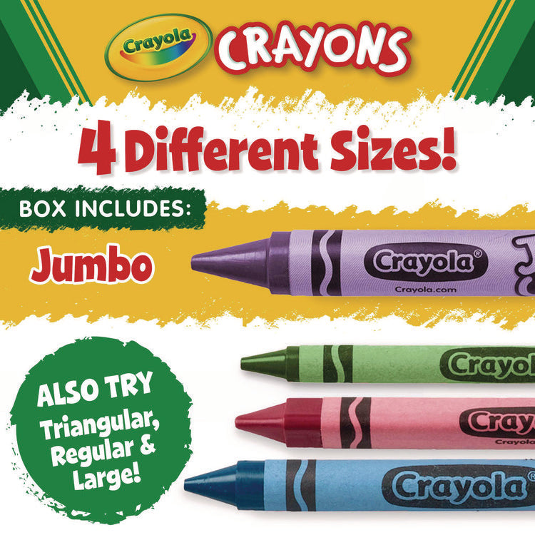 Jumbo Crayons, Assorted, 16/box