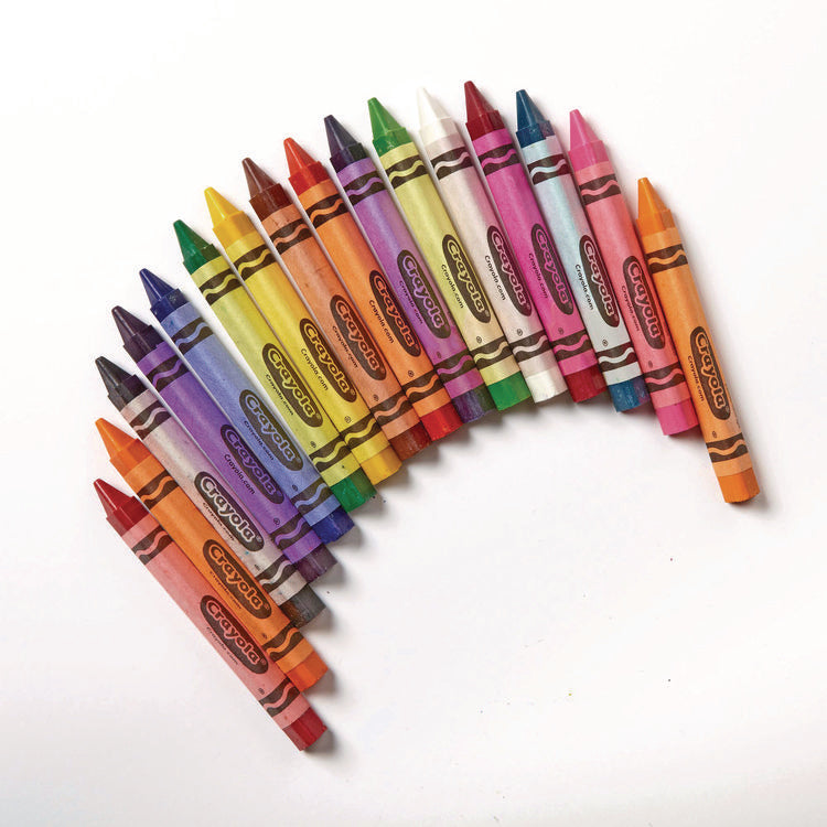 16-Color Triangular Crayons, Assorted, 16/Box