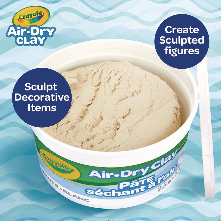 Air-Dry Clay,White, 2.5 lbs