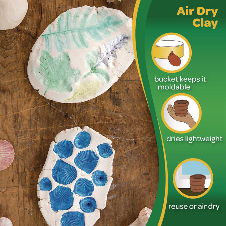Air-Dry Clay,White, 2.5 lbs