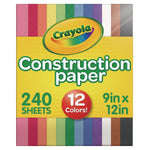 Construction Paper, 9 x 12, Assorted Colors, 240 Sheets/Pack
