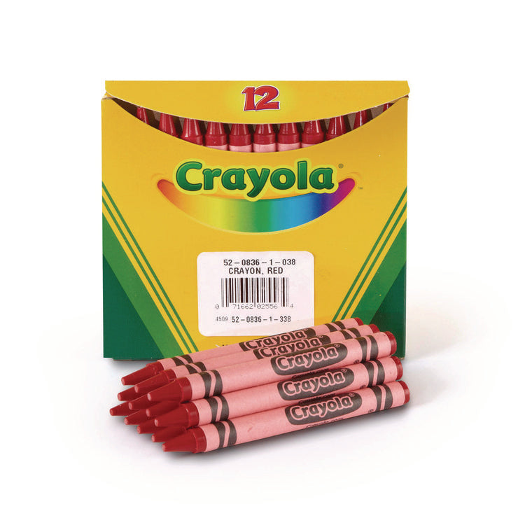 Bulk Crayons, Red, 12/box